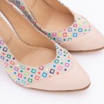 Pantofi Crem cu Toc Gros Vagam1486 - imagine 3