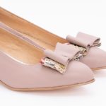 Pantofi Bej cu Toc Gros Vagam1501 - imagine 3