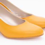 Pantofi Galbeni-Mustar cu Toc Gros Vagam1482 - imagine 5