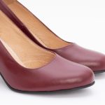 Pantofi Bordo cu Toc Gros Vagam1496 - imagine 5
