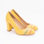 Pantofi Galbeni cu Toc Gros Vagam1503