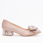 Pantofi Bej cu Toc Gros Vagam1497 - imagine 4