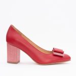 Pantofi Rosii cu Toc Gros Vagam1462 - imagine 4