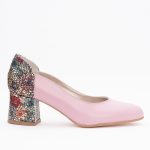 Pantofi Roz cu Toc Gros Vagam1449 - imagine 4