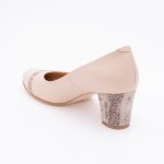 Pantofi Crem cu Toc Gros Vagam1471 - imagine 4