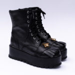 Ghete Negre cu Talpa Tip Platforma Vagam 2073 - imagine 3