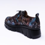 Pantofi Multicolori cu Siret si Talpa Inalta Vagam 2047 - imagine 2