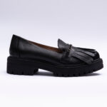 Pantofi Dama Loafers Negri cu Talpa Inalta Vagam 2118 - imagine 4