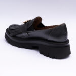 Pantofi Dama Loafers Gri Antracit cu Talpa Inalta Vagam 2094 - imagine 3