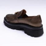 Pantofi Dama Loafers Bronz Bizonat cu Talpa Inalta Vagam 2108 - imagine 3