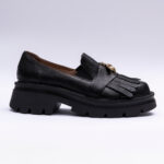 Pantofi Dama Loafers Negru cu Talpa Inalta Vagam 2116 - imagine 4