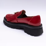 Pantofi Dama Loafers Rosii cu Talpa Inalta Vagam 2095 - imagine 3