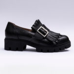 Pantofi Dama Loafers Negri cu Talpa Inalta Vagam 2111 - imagine 2