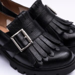 Pantofi Dama Loafers Negri cu Talpa Inalta Vagam 2111 - imagine 3