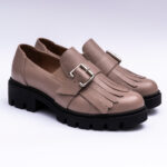 Pantofi Dama Loafers Roz Pal cu Talpa Inalta Vagam 2106 - imagine 2