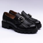 Pantofi Dama Loafers Negri cu Talpa Inalta Vagam 2105