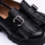 Pantofi Dama Loafers Negri cu Talpa Inalta Vagam 2105 - imagine 3