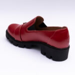 Pantofi Dama Loafers Rosii cu Talpa Inalta Vagam 2104 - imagine 3