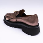 Pantofi Dama Loafers Roz Sidefat cu Talpa Inalta Vagam 2103 - imagine 3