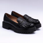 Pantofi Dama Loafers Negri cu Talpa Inalta Vagam 2092
