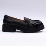 Pantofi Dama Loafers Negri cu Talpa Inalta Vagam 2092 - imagine 4