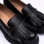 Pantofi Dama Loafers Negri cu Talpa Inalta Vagam 2092 - imagine 2