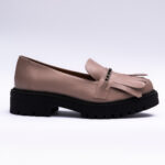 Pantofi Dama Loafers Roz Pal cu Talpa Inalta Vagam 2112