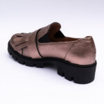 Pantofi Dama Loafers Roz Sidefat cu Talpa Inalta Vagam 2109 - imagine 2