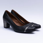 Pantofi Dama Negri cu Toc Lat Vagam2120 - imagine 3