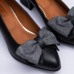 Pantofi Dama Negri cu Toc Scurt Lat Vagam2121 - imagine 2