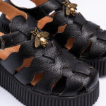 Sandale Dama Negre cu Talpa Inalta Vagam2149 - imagine 3