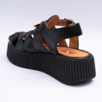 Sandale Dama Negre cu Talpa Inalta Vagam2149 - imagine 4
