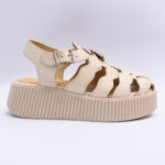 Sandale Dama Crem cu Talpa Inalta Vagam2150 - imagine 4