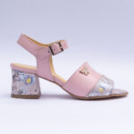 Pantofi Dama Roz Decupati cu Toc Lat Scurt Vagam2168 - imagine 4
