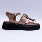 Sandale Dama Roz Sidefat cu Talpa Inalta Vagam2176 - imagine 4