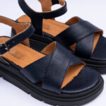 Sandale Dama Bleumarin cu Talpa Inalta Vagam2186 - imagine 2