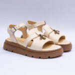 Sandale Dama Crem cu Talpa Inalta Vagam2185 - imagine 4