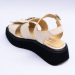 Sandale Dama Crem cu Talpa Inalta Vagam2182 - imagine 4