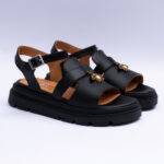 Sandale Dama Negre cu Talpa Inalta Vagam2190 - imagine 2