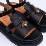 Sandale Dama Negre cu Talpa Inalta Vagam2190 - imagine 3
