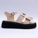 Sandale Dama Crem cu Talpa Inalta Vagam2191 - imagine 4