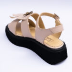 Sandale Dama Crem cu Talpa Inalta Vagam2191 - imagine 3