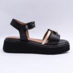 Sandale Dama Negre cu Talpa Inalta Vagam2137 - imagine 2