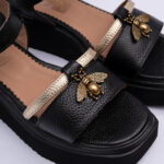 Sandale Dama Negre cu Talpa Inalta Vagam2137 - imagine 3