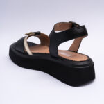 Sandale Dama Negre cu Talpa Inalta Vagam2137 - imagine 4
