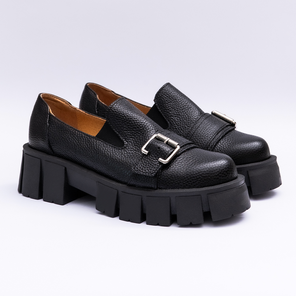 19Pantofi Dama Loafers Negri cu Talpa Inalta Vagam 2198 Pantofi Dama Loafers Negri cu Talpa Inalta Vagam 2198 - imagine 1