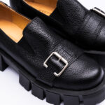 Pantofi Dama Loafers Negri cu Talpa Inalta Vagam 2198 - imagine 4