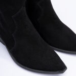 Ghete Negre cu Toc Scurt Vagam 2240 - imagine 3